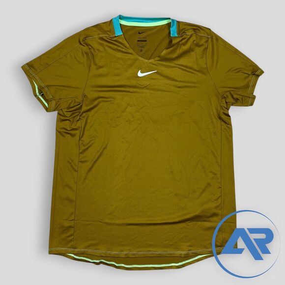 Nike Other - Nike Dri-FIT Court Advantage Tennis Shirt Men's Size Large Slim Fit DR6548-716